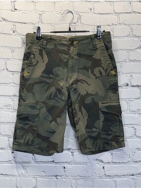 Wrangler Men's Cargo Shorts, Size 16, Camo Green